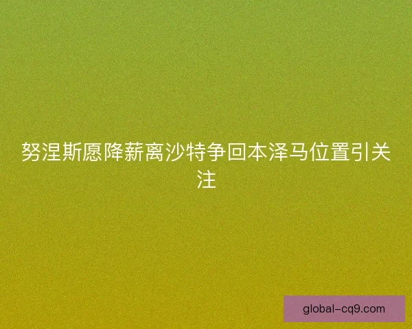 努涅斯愿降薪离沙特争回本泽马位置引关注